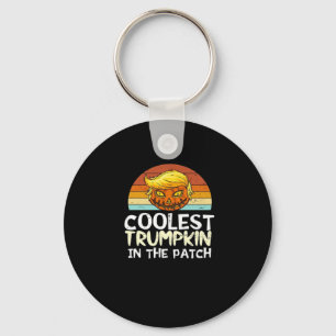 Coolest Trumpkin Patch Key Ring
