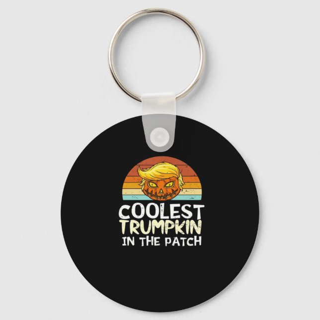 Coolest Trumpkin Patch Key Ring (Front)