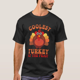 Coolest Turkey at The Feast Funny Thanksgiving Sea T-Shirt