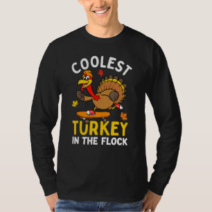 Coolest Turkey In The Flock Autumn Fall Thanksgivi T-Shirt
