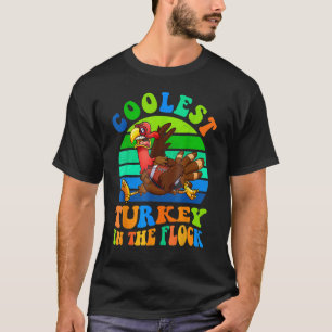 Coolest Turkey In The Flock  Thanksgiving Vintage  T-Shirt