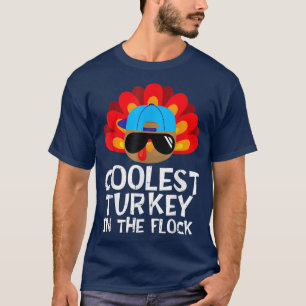 Coolest Turkey In The Flock Toddler Boys Thanksgiv T-Shirt