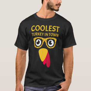 Coolest Turkey in Town Turkish Nose Glasses Disgui T-Shirt