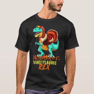 Coolest Turkey Trex Dinosaur Happy Thanksgiving Bo T-Shirt