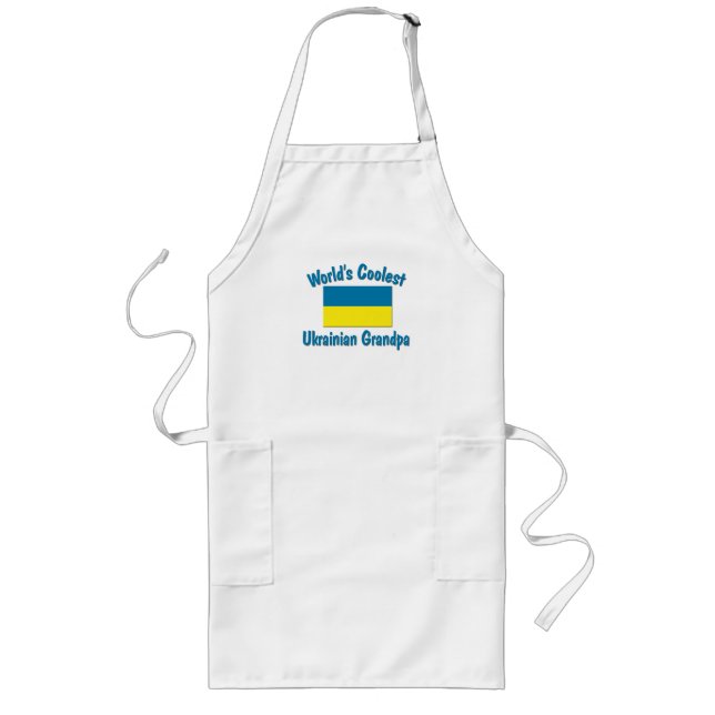 Coolest Ukrainian Grandpa Long Apron (Front)