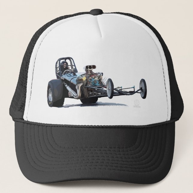 Coolest Vintage Dragster Trucker Hat (Front)