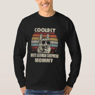 Coolest White German Shepherd Mummy Vintage Retro T-Shirt