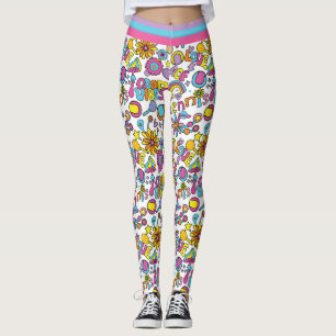 Cool🎾groovy pastel tennis leggings