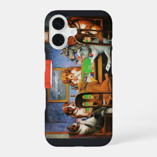 Coolidge Classic Vintage Dog Poker Game Art iPhone 16 Case