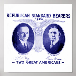 Coolidge-Dawes 1924 Framed Poster