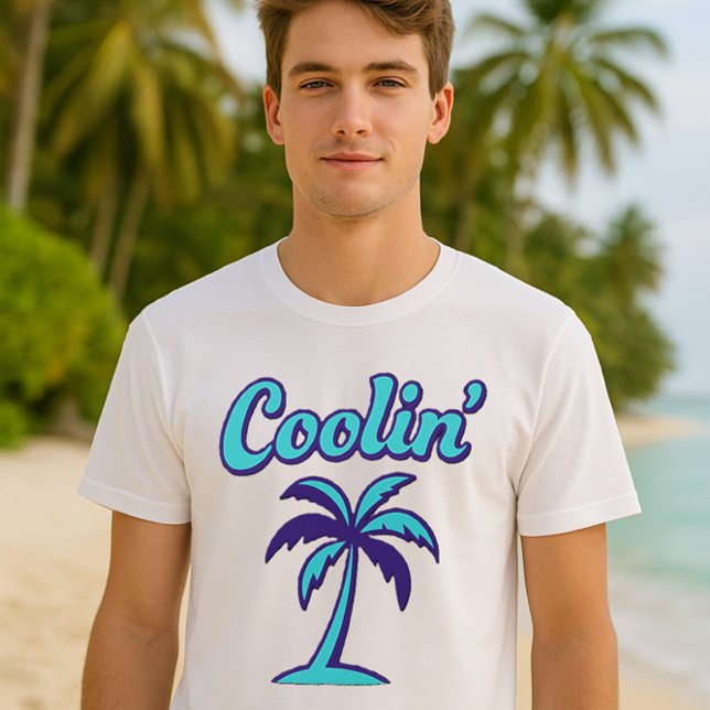 Coolin’ Retro Purple and Turquoise Vintage T-Shirt (Creator Uploaded)