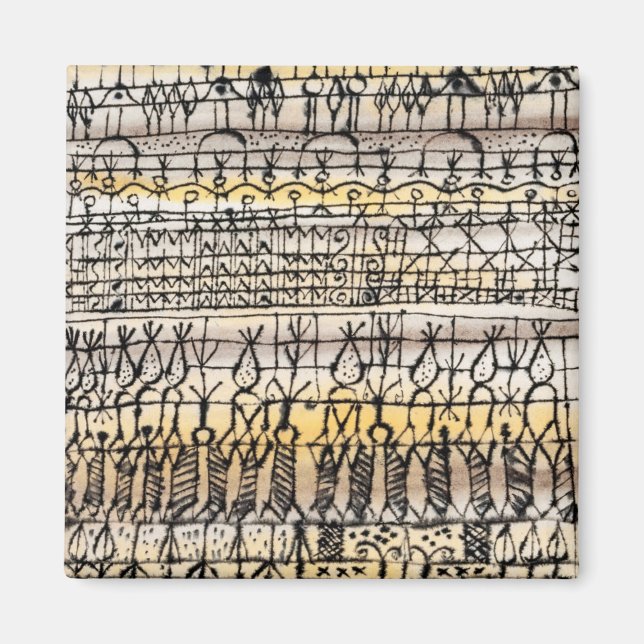 Cooling in a hot zone garden' (1924) by paul klee magnet (Front)