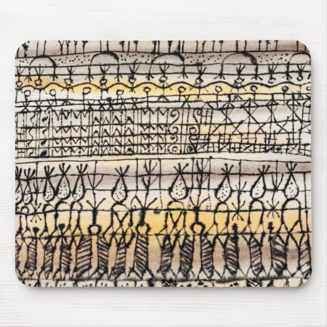 Cooling in a hot zone garden' (1924) by paul klee mouse mat (Front)