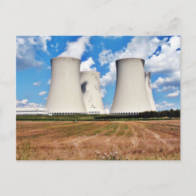 Cooling Towers Of A Nuclear Power Station Postcard (Front)