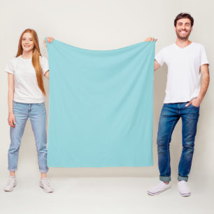 Cooling Waterspout Blue Solid Colour Print, Pastel Fleece Blanket