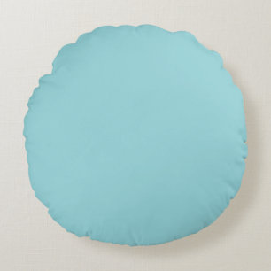 Cooling Waterspout Blue Solid Colour Print, Pastel Round Cushion