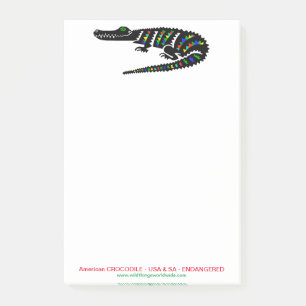 Coolrful American Crocodile - Post-it Notes
