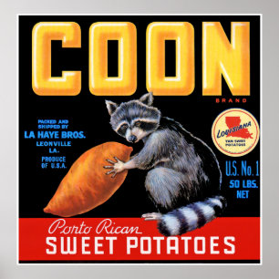 Coon Brand Sweet Potatoes Poster