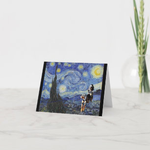 Coon Hound Dogs, in Starry Night Parody Card