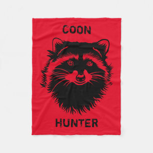 Coon Hunter with Racoon Fleece Blanket