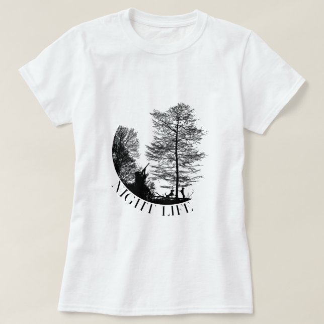 Coon Hunting Night Life - Racoon Hunter Hound Dog T-Shirt (Design Front)