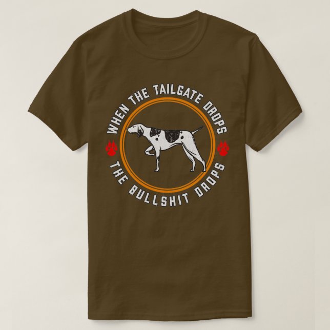 Coon Hunting When The Tailgate Drops Funny Racoon T-Shirt (Design Front)