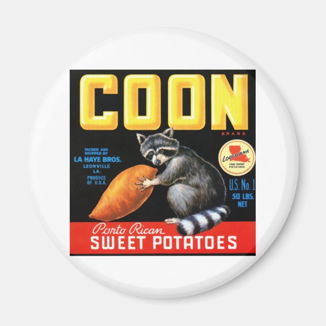 Coon Sweet Potatoes Magnet (Front)