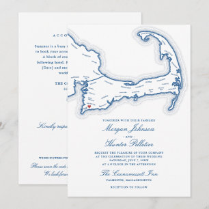 Coonamessett Inn Wedding All-in-One QR RSVP Invitation