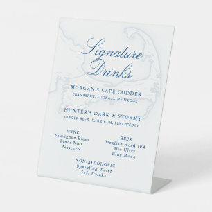 Coonamessett Inn Wedding Signature Drinks Pedestal Sign