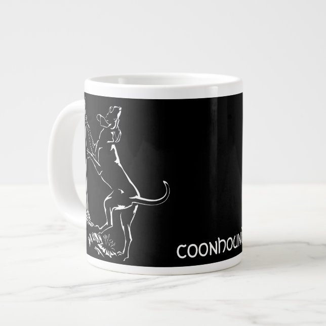 Coonhound Dog Coffee Mug Personalised Dog Cup (Front Left)
