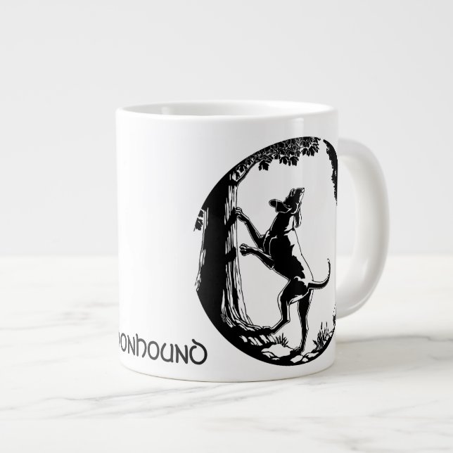 Coonhound Dog Coffee Mug Personalised Dog Cup (Front Right)