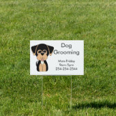 Coonhound Dog Grooming Yard Sign (Insitu)
