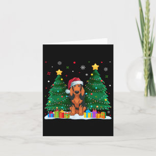 Coonhound Dog Lovers Santa Hat Ugly Christmas Swea Card
