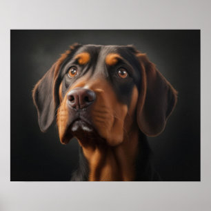Coonhound Dog Poster