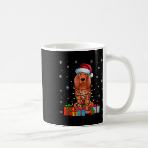 Coonhound Dog Ugly Xmas Lights Santa Coonhound Dog Coffee Mug