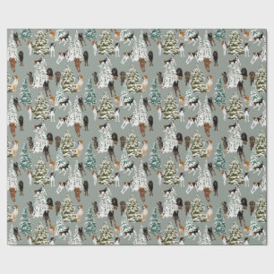 Coonhound Forest Wrapping Paper