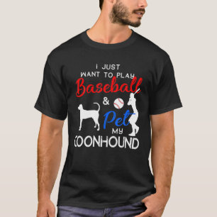 Coonhound Funny Baseball Dog Owner Lover Xmas Gift T-Shirt