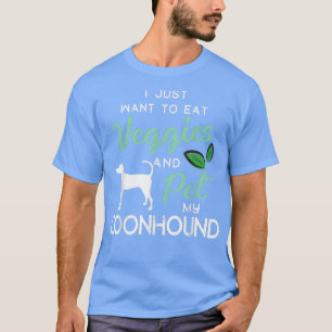 Coonhound Funny Vegan Dog Lover Owner Xmas Birthda T-Shirt