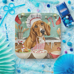 Coonhound Holiday Baking: Festive Christmas Paper Plate