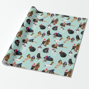 Coonhound in Hats 2020 Wrapping Paper
