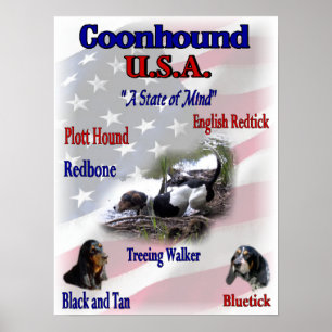 Coonhound Lovers Gifts Poster