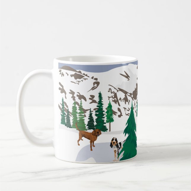 Coonhound Mountains Coffee Mug (Left)