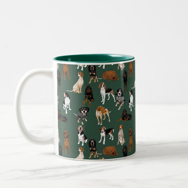 Coonhound Two-Tone Coffee Mug (Left)
