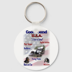 Coonhound USA Gifts Key Ring