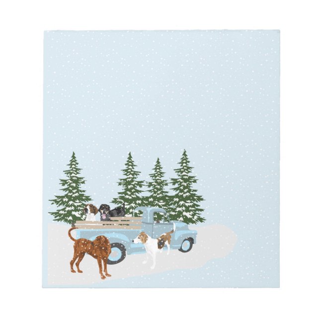 Coonhound Winter Notepad (Front)