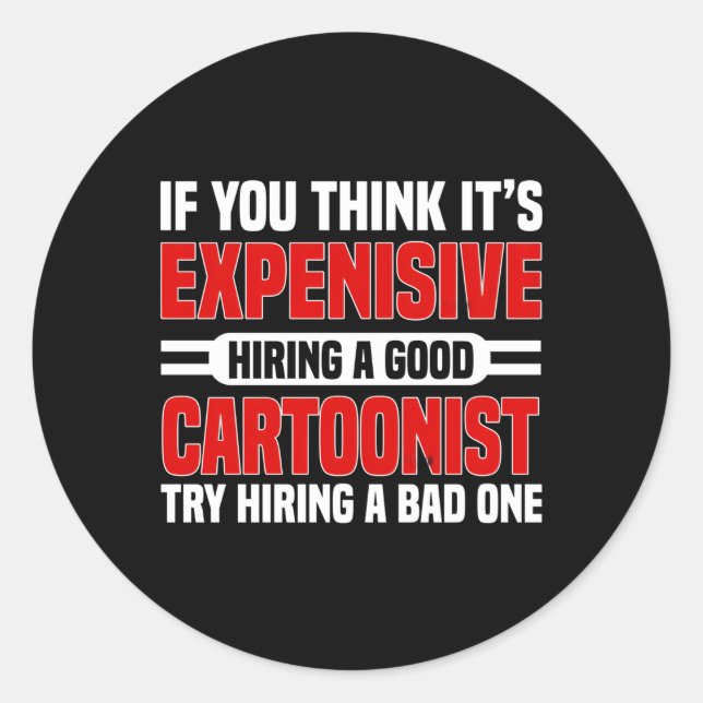 Coonist Comic Book Illustrator Animator Cooning Classic Round Sticker (Front)