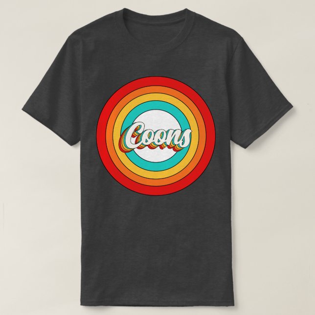 Coons Name Shirt Vintage Coons Circle (Design Front)