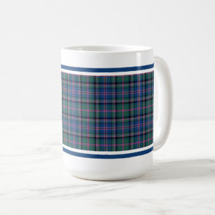 Cooper Clan Scottish Tartan Green and Blue Plaid Coffee Mug