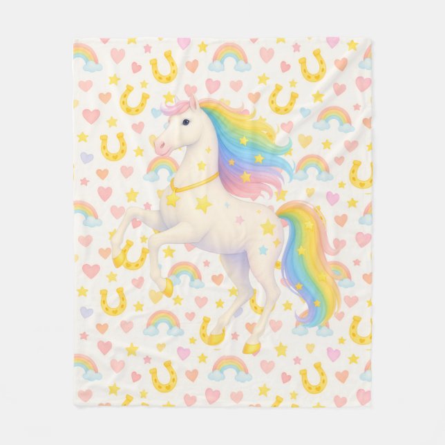 Cooper & Cody Best-Friend Horses Fleece Throw  (Front)