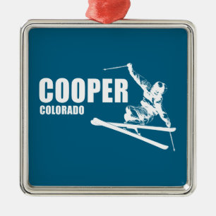 Cooper Colorado Skier Metal Tree Decoration